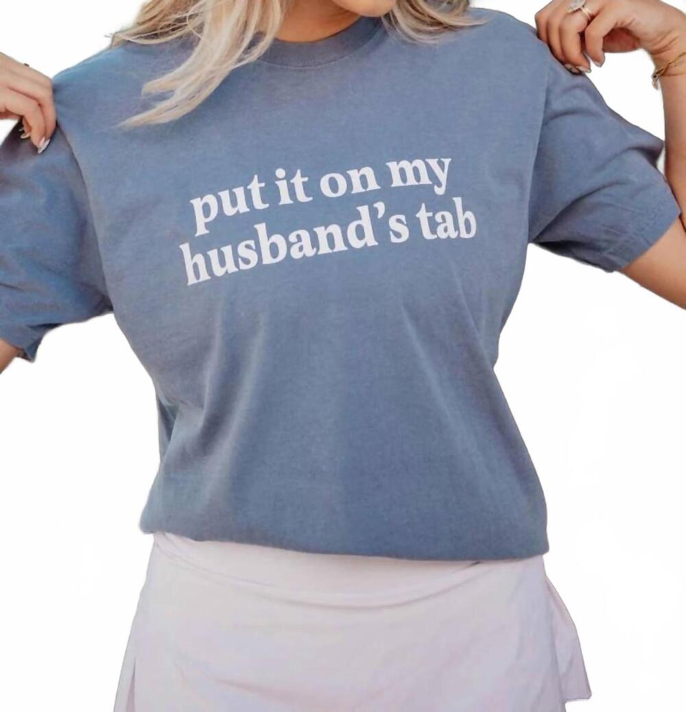 NEW KATYDID put it on my husband's tab short sleeve tee in blue